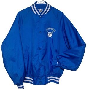 West Ark Vintage Varsity Jacket Mens Large Blue Riverdale Raiders Made in USA